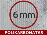Polikarbonato šiltnamis TITAN Classic 480, 4,9m², 2,35x2,12m, Sidabrinė