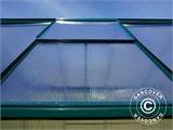 Invernadero en policarbonato 5,92m², 1,9x3,12x2,01m c/base, Verde