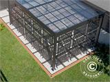 Carport Libeccio 8 w/side panels, 3.26x5.09x2.34 m, Anthracite