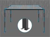 Bioclimatic pergola gazebo San Pablo w/sliding doors, 3x5.8 m, Black/White
