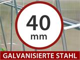 Gewächshaus Polycarbonat TITAN Arch 130, 12m², 3x4m, Silber
