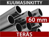 Laajennusosa 3m pressuhalli/kaarihalli 15x15x7,42m, PVC, Valkoinen/Harmaa