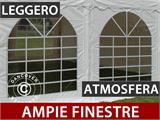 Tendone per feste Original 4x10m PVC, Grigio/Bianco