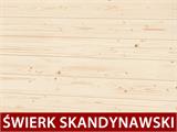 Drewniana szklarnia Aigle, 2,1x4,15x2,59m, 8,7m², Naturalne drewno