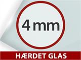 ACD Drivhus glas, FLORA 11,3m², 3,06x3,71x2,59m, Sølv