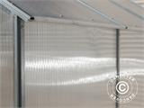 Drivhus polykarbonat TITAN Classic 240, 6,6m², 2x3,3m, Sølv