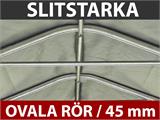 Garagetält PRO 3,6x7,2x2,68m PVC med golvtäck, Grå