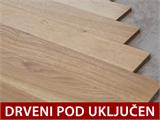 Drvena Sjenica Provence, šesterokutna, 3,5x3,03x3,18m, 44mm, Prirodna