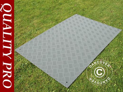 Plancher de réception et protection de sol dalle, 150x300x10mm, gris, 1pcs