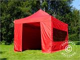 Namiot Ekspresowy FleXtents PRO 3x4,5m Czerwony, mq 4 ściany boczne