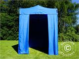 Tenda Dobrável FleXtents Basic, 2x2m Azul, incl. 4 paredes laterais