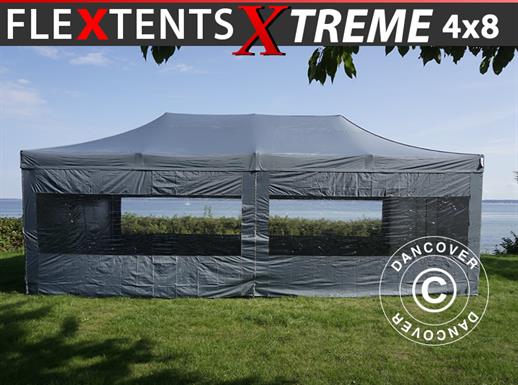 Pop up aiatelk FleXtents Xtreme 50 4x8 m Hall, kaasas 6 külgseinad