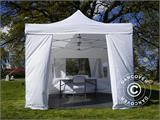 Namiot dla odwiedzających FleXtents PRO 3x6m biały, w tym 6 ścian bocznych i 1 przezroczysta ściana działowa