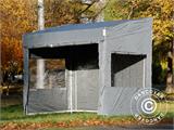 Namiot ekspresowy FleXtents PRO Trapezo 3x3m Szary, mq 4 ściany boczne
