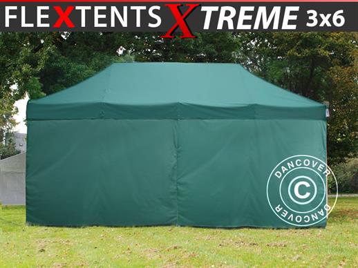 Namiot Ekspresowy FleXtents Xtreme 50 3x6m Zielony, mq 6 ściany boczne