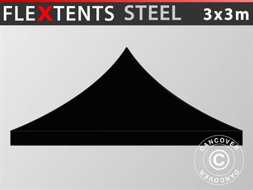 Poszycie dachowe dla Namiotu ekspresowego FleXtents Steel i Basic v.3 3x3m, Czarne