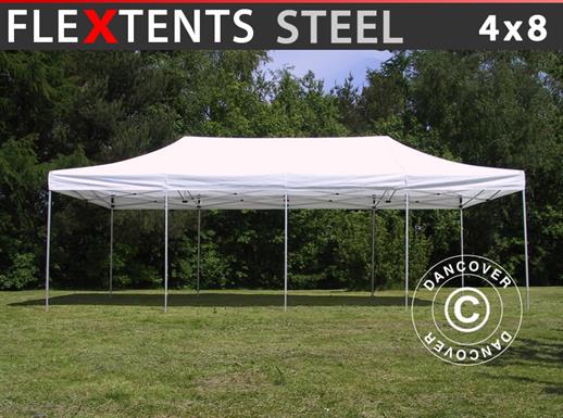 Quick-up telt FleXtents Steel 4x8m Hvit