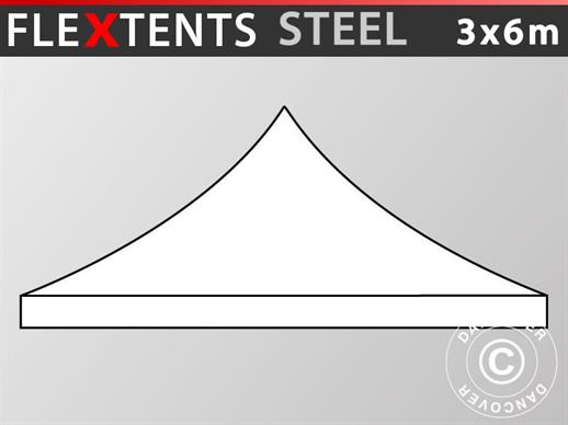 Cobertura de teto para tenda Dobrável da FleXtents Steel e Basic v.3, 3x6m, Branco