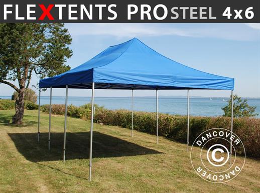 Namiot Ekspresowy FleXtents PRO Steel 4x6m Niebieski