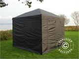 Namiot ekspresowy FleXtents Light 2,5x2,5m Czarny, 4 ściany boczne