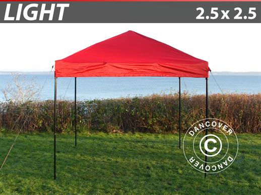 Tente Pliante FleXtents Light 2,5x2,5m Rouge