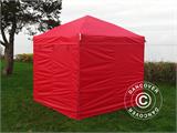 Namiot ekspresowy FleXtents Light 2,5x2,5m Czerwony, mq 4 ściany boczne