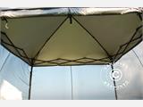 Tente Pliante FleXtents Light 3x3m Grise, avec 4 cotés