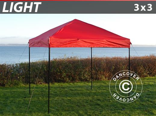 Vouwtent/Easy up tent FleXtents Light 3x3m Rood