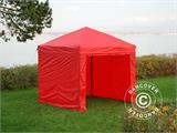 Vouwtent/Easy up tent FleXtents Light 3x3m Rood, inkl. 4 Zijwanden. NOG SLECHTS 4 ST.
