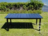 Table de jardin avec rallonges Key West, 180/240x95x76cm, noir