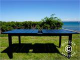 Mesa de jardín extensible Key West, 180/240x95x76cm, Negro