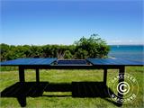 Mesa de jardim extensível Key West, 180/240x95x76cm, Preta