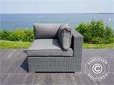 Polyrotting sofa, sittegruppe, 4 moduler, Modularo, grå
