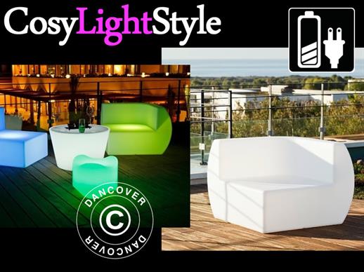 LED-soffa, Hörn, Chill, 88x88x68cm