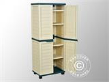 Garden Storage Box w/Shelves, 75x52.5x187 cm, Green/Beige, ONLY 1 PC. LEFT