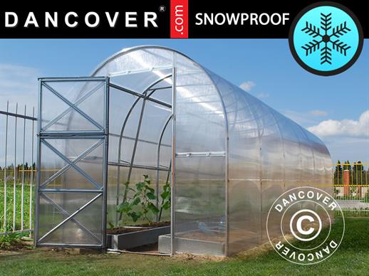 Greenhouse Polycarbonate, Duo 12 m², 2x6 m, Silver