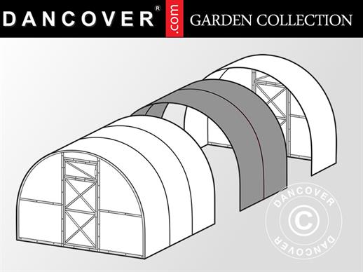 Förlängning till Växthus Polykarbonat TITAN Arch 60, 6m², 3x2m, Silver