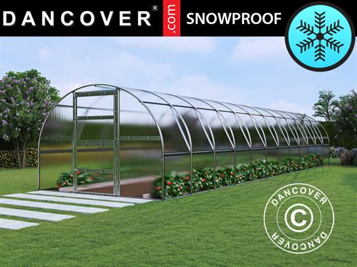 Greenhouse polycarbonate TITAN Arch 280, 36 m², 3x12 m, Silver