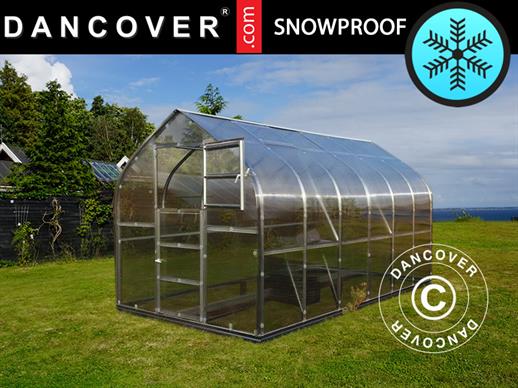 Greenhouse polycarbonate TITAN Dome 320, 15 m², 2.5x6 m, Silver
