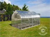 Greenhouse polycarbonate TITAN Dome 320, 15 m², 2.5x6 m, Silver