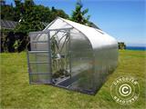 Växthus polykarbonat TITAN Dome 320, 15m², 2,5x6m, Silver