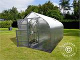 Växthus polykarbonat TITAN Dome 320, 25m², 2,5x10m, Silver
