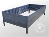 Raised Garden Bed, 0.75x1.5x0.3 m, Grey
