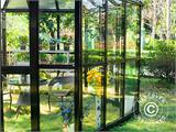 Orangeri 6-kantet Glas ZEN 7,99m², 3,2x2,83x2,75m, m/sokkel, Sort