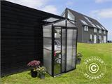 Mini Greenhouse, polycarbonate, 0.61x1.11x1.75 m, 0.68 m², Black