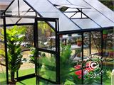 Växthus Glas/Polykarbonat ZEN 6,25m², 2,5x2,5x2,28m, Svart