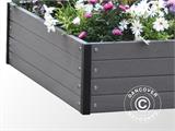 Raised Garden Bed, WPC, w/Greenhouse, 1.1x1.1x0.64/0.94 m, Anthracite/Clear