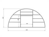 Invernadero de policarbonato, Strong NOVA 36m², 6x6m, Plateado