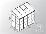 Vægdrivhus polycarbonat, 3,05m², Palram/Canopia, 1,25x2,44x2,25m, Sølv