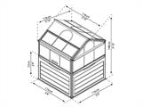 Mini Invernadero PLANT INN, Palram/Canopia, 1,18x1,18x1,48m, Transparente